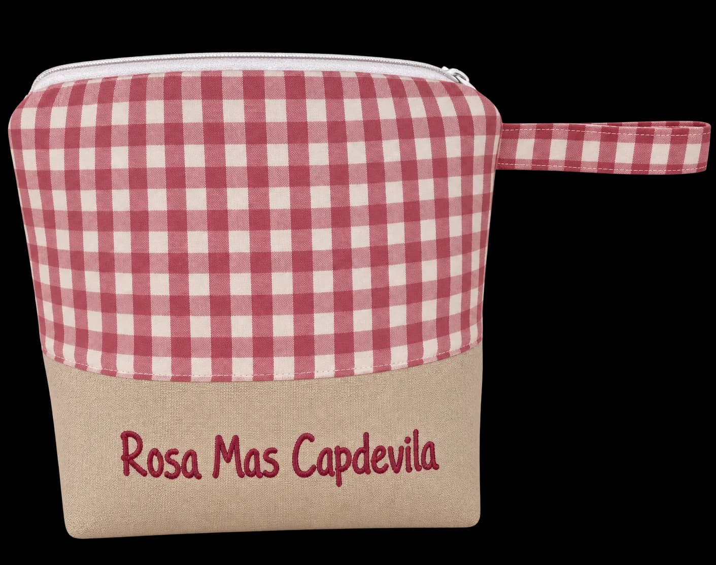 neceser bolsa para la guarderia cremallera cichy rosa nombre personalizado